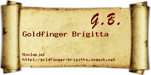 Goldfinger Brigitta névjegykártya